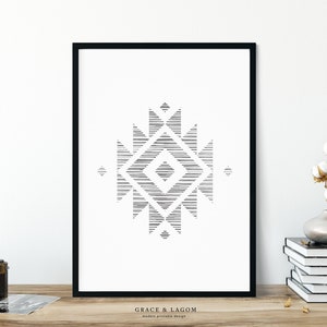 Aztec Art Print 4 | Southwestern Decor | Printable Wall Art