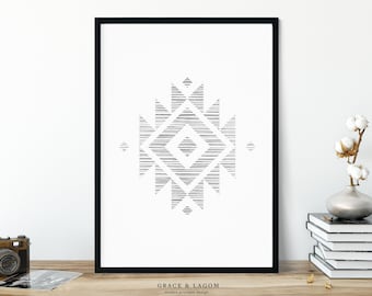 Aztec Art Print 4 | Southwestern Decor | Printable Wall Art