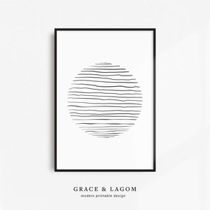 Line Art Circle Print | Printable Wall Art