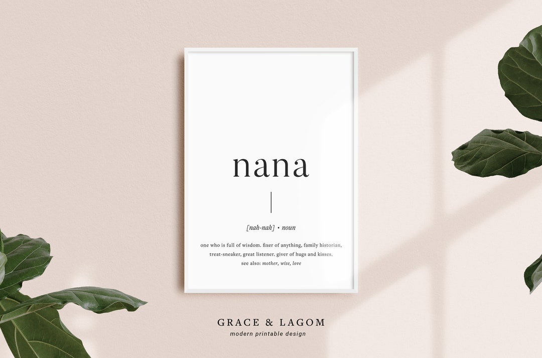 Nana Definition Print Printable Wall Art Etsy nana-definition-print-printable-wall-art-etsy