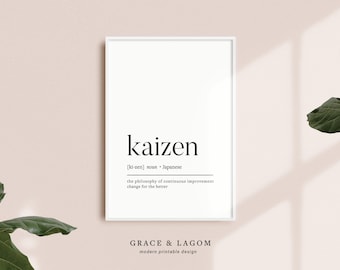 Kaizen V2 Definition Print | Printable Wall Art