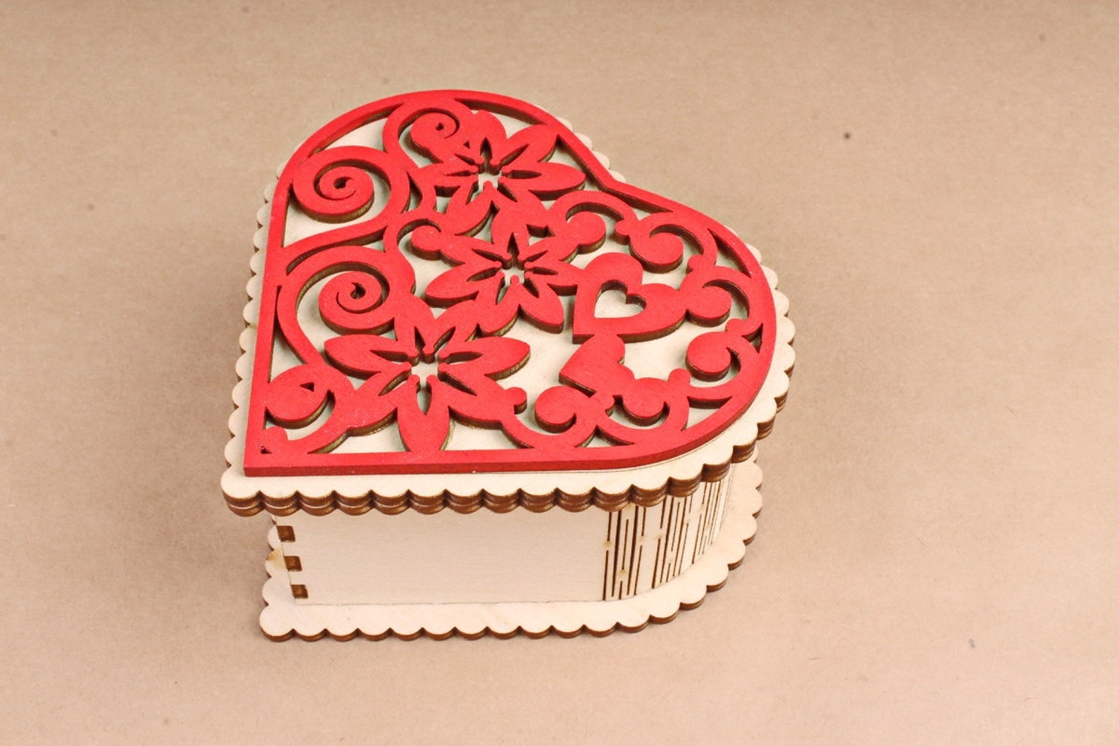 Heart box for 3mm Laser Cut Files SVG DXF CDR Files Etsy