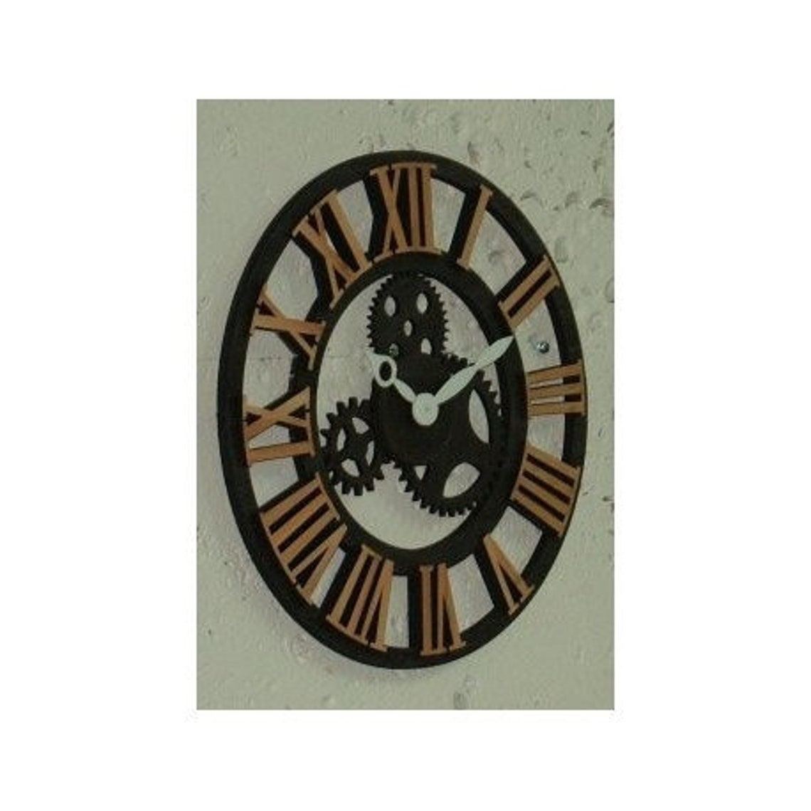 Wooden wall clock Laser Cut Files SVG DXF CDR Files Etsy