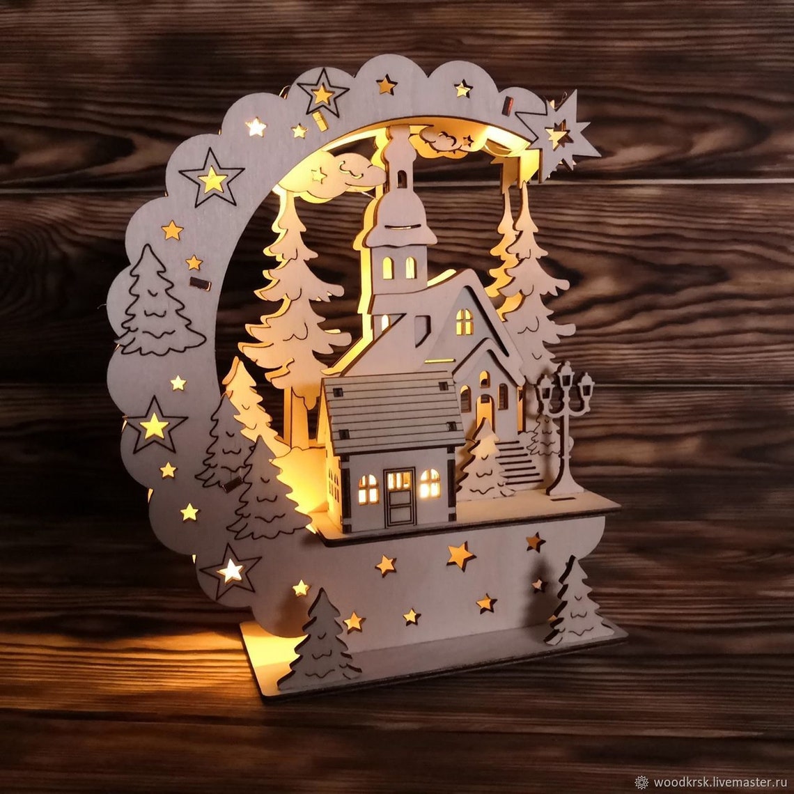 Laser Cut Night Light Lamp For Christmas 3mm Laser Cut Files Etsy