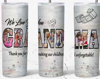 Oma Tumbler Wrap Fügen Sie Ihre Fotos hinzu, 20 Unzen Skinny Tumbler Wrap, Oma Foto Tumbler Wrap, Nana Tumbler Wrap, PNG Digital Download