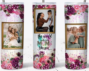 Tumbler moeder Moederdag Foto foto's sjabloon toevoegen, 20oz mager Tumbler Wrap, moeder foto Tumbler Wrap, PNG digitale download, moeder geschenken