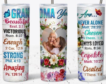 Oma Muttertag Foto hinzufügen, 20 Unzen Skinny Tumbler Wrap, Oma Foto Tumbler Wrap, Nana Tumbler Wrap, PNG digitaler Download