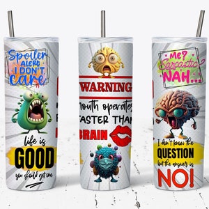 Funny Sarcastic Tumbler Wrap, 20oz Skinny Tumbler Sublimation Designs Tumbler PNG File Digital Download, I Don&#39;t Care, Funny Tumbler Wrap
