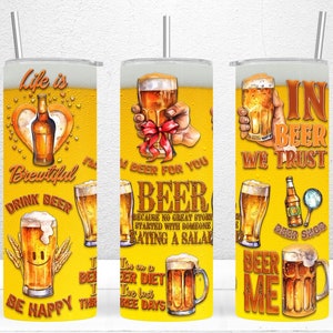 Funny Beer Tumbler Wrap, Alcohol Tumbler Wrap, 20oz Skinny Tumbler Wrap, Funny Tumbler Wrap, Funny Beer Gifts, PNG Digital Download
