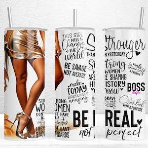 Starke Frau Tumbler Wrap, 20 Unzen Skinny Tumbler, Boss Babe Tumbler Design, Boss Lady Tumbler Wrap, Girl Boss Png - NUR digitaler Download PNG