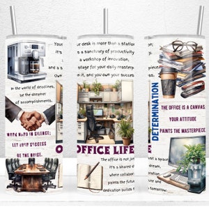 Office Life Tumbler Wrap, 20oz Skinny Tumbler Sublimation Design, PNG File Digital Download, Coworker Gift, Work  Tumbler Wrap
