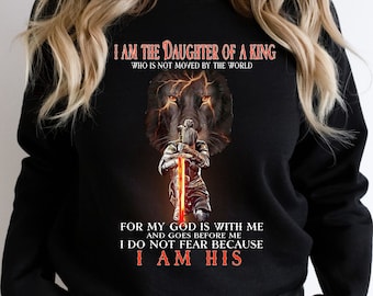 I Am The Daughter of a King PNG Sublimation Design, Woman Warrior Knight, Armor Of God Png, Warrior Of Christ, Woman of Faith, PNG File