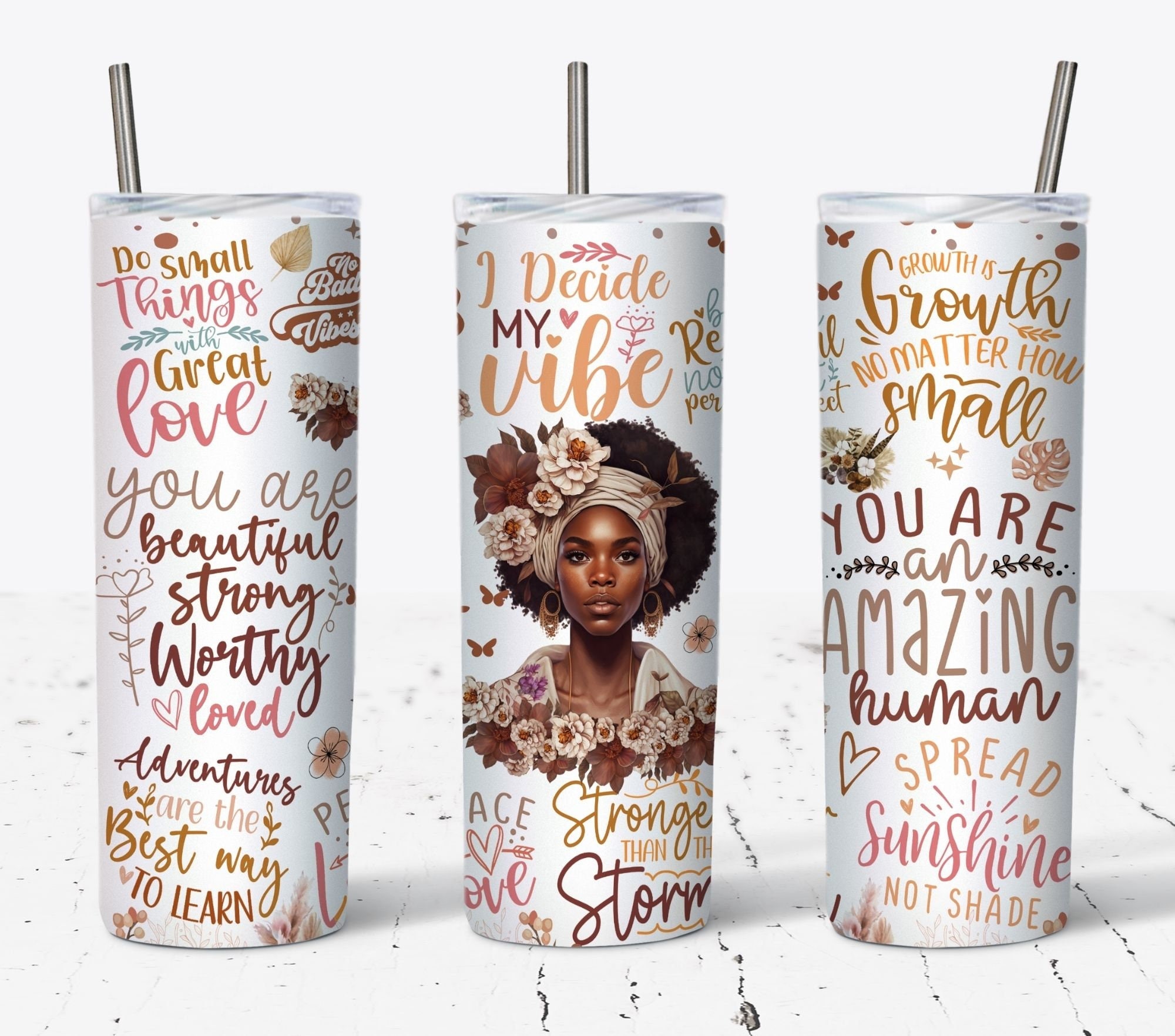 African American Women 20 Oz Tumbler Sublimation, Black Girl Bubble PNG Glitter  Tumbler Wrap, Afro Girl Boss PNG Skinny Tumbler Printable - So Fontsy