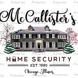 McCallister&#39;s Home Security PNG, Home Alone PNG, Christmas Movie PNG, Christmas Png, Merry Christmas Png, Digital Download