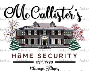 McCallister's Home Security PNG, Home Alone PNG, Kerstfilm PNG, Kerst Png, Merry Christmas Png, Digitale Download