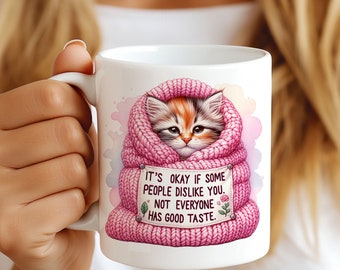 Tazza con gatto divertente, modello da 11 oz e 15 oz, tazze con gatto sarcastico, design per sublimazione, tazza con gatto per amanti dei gatti, download digitale in formato PNG
