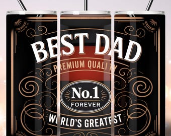 Bästa pappa någonsin tumbler wrap, fars dag tumbler wrap, 20oz smal tumbler sublimeringsdesign, pappa tumbler wrap, PNG-filer digital nedladdning