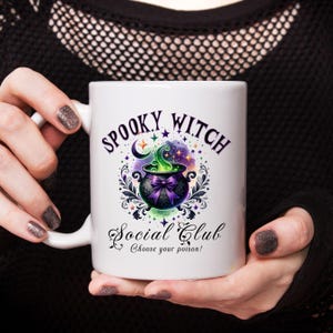 Spooky Witch Social Club Png, Halloween Design png, Witchy Vibes Png, Gothic Png, Halloween Coquette Bow, Soft Girl Png, Spooky Girl Png image 5