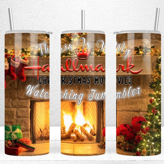 20oz Skinny Tumbler This is my Hallmark Christmas Movie Watching PNG Sublimation Designs, Hallmark Tumbler Wrap,  Christmas Tumbler Wrap
