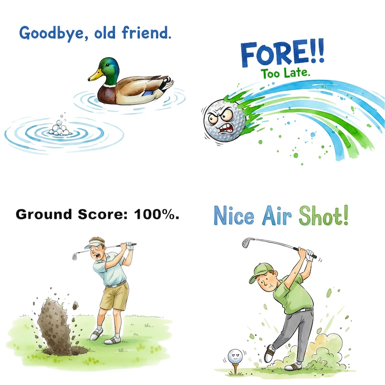 Funny Golf Watercolor Clipart PNG Bundle Hilarious Golf Quotes funny-golf-watercolor-clipart-png-bundle-hilarious-golf-quotes