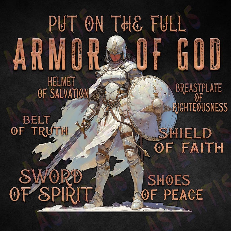 Armor Of God PNG Sublimation Design, Woman Shirt Design, Bible Verse Ephesians, Ephesians 6, Christian Jesus Shirt, Woman Of Faith PNG