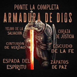 Armadura De Dios PNG Sublimation Design, Hombre De Dios Design, Bible Verse Ephesians, Man Of God Png, Ephesians 6, Spanish Christian Shirt