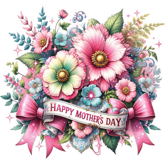 Best Mom Ever PNG, Mother's Day Sublimation Design Download, Floral Mom Clipart, Happy Mother's Day Gift, Coquette Mom Png, Mom Clipart