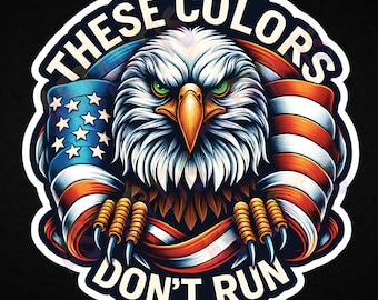 These Colors Don't Run PNG Sublimation Design, Memorial Day Gift, Military Veteran Shirt, Patriotic PNG File Digital Download ONLY