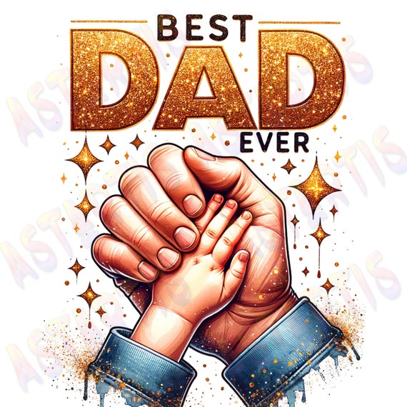 Best Dad Ever PNG, Father's Day Sublimation Design, Dad Hand Fist Bump Png, Father's Day Gift, Happy Father's Day Png Digital Download
