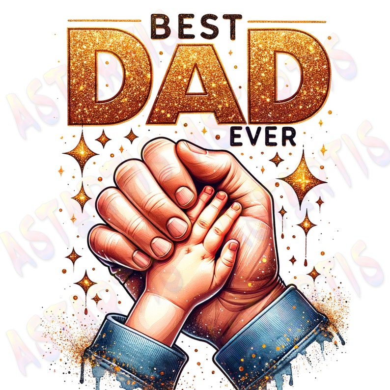 Best Dad Ever PNG, Father's Day Sublimation Design, Dad Hand Fist Bump Png, Father's Day Gift, Happy Father's Day Png Digital Download
