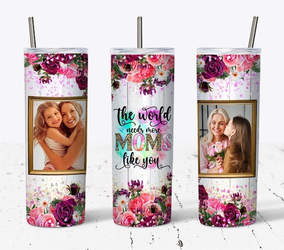 Tumbler Mom Mother's Day Add Photo Pictures Template Etsy