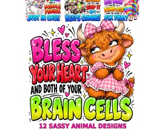 12 Funny Sarcastic Animal PNG Bundle, Sassy Quotes Sublimation Designs, Snarky Adult Humor Shirt Png, Funny Mug PNG, Sarcastic PNG for Women