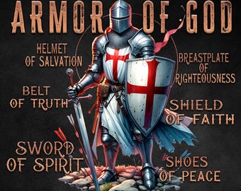 Armor Of God PNG Sublimation Design, Mens Shirt Design, Man Warrion, Man Of God Png, Child Of God, Christian Shirts PNG Digital File