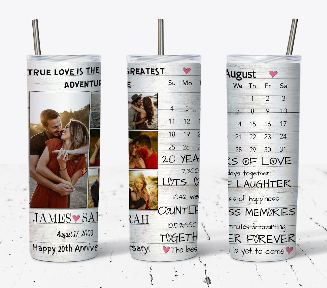 Happy Anniversary Couples Photo Tumbler Template Add Your Photos 4 ...