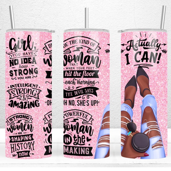 Strong Woman Tumbler Wrap, 20oz Skinny Tumbler, Boss Babe Tumbler Design, Boss Lady Tumbler Wrap, Girl Boss Png - PNG Digital Download  ONLY