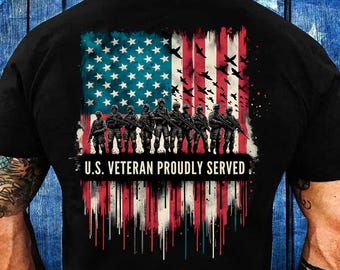 U.S. Veteran Proudly Served PNG Sublimation Design, Memorial Day Png, Veterans Day Gift, Veteran Shirt, Patriotic PNG Digital Download