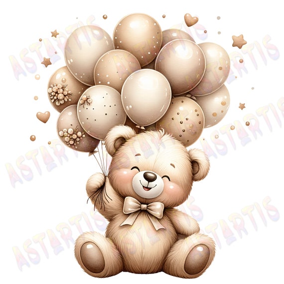 Bears Balloons | Greeting Card Bears Balloons | Greeting Card