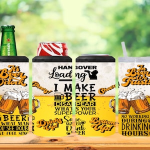 Funny Beer 4 in 1 Can Cooler PNG, Dad Beer 4 in 1 Can Cooler Designs Cup Wrap, Funny Tumbler Wrap, Funny Beer Gifts, PNG Digital Download