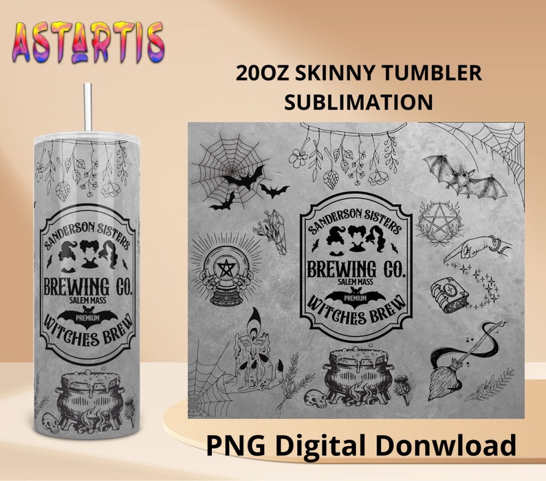 Halloween Sanderson Sisters Witches Brew 20oz Tumbler Wrap - Etsy