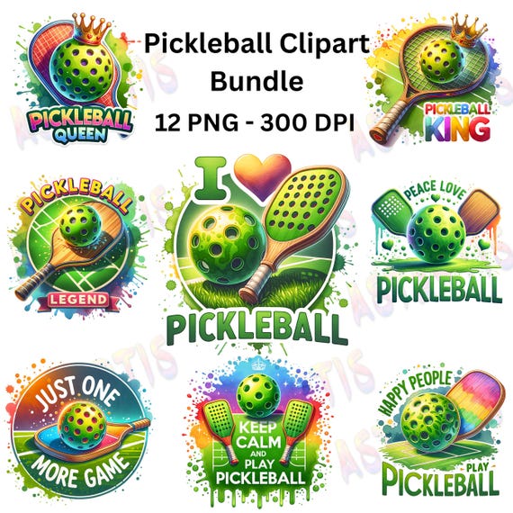 12 Pickleball Png Bundle, Pickleball Shirt Png, Funny Pickleball Bundle, Pickleball Lover Gift, Pickleball Clipart Bundle Digital Files