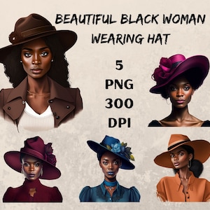 Schwarze Frauen Bundle PNG, 5 Png-Dateien, Black Girl Clipart, Melanin Girl, Black Queen png, PNG Sublimation, digitale Datei, Afro American Girl