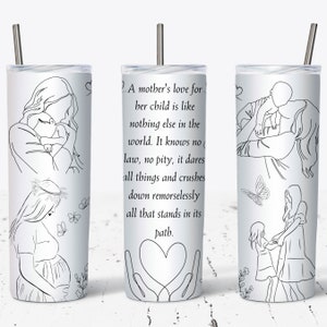 Mother&#39;s Love Line Art Tumbler Wrap |  20oz Skinny Tumbler Wrap | Mothers Day Tumbler Wrap, Momlife  Line Art, PNG File Digital Download