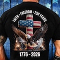 250 Years of Freedom PNG, 1776 - 2026 Eagle Patriotic Sublimation, Eagle July Shirt, Patriotic Christian Eagle Cross, 4th of July Shirt PNG product logo