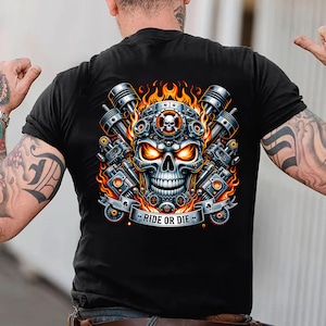 Ride or Die PNG Sublimation Design, Rider Skull PNG, Hell Rider Png ...