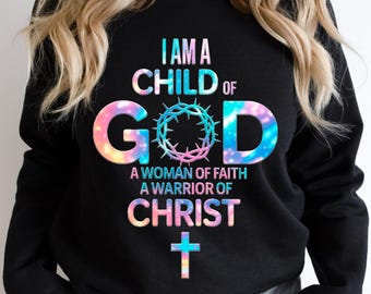 T-shirt Personnalisé 3D "Un Enfant De Dieu, Une Femme De Foi, Un Guerrier Du Christ" - Neuf
