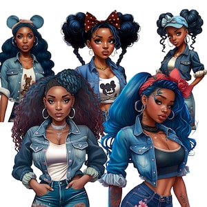 Beautiful Dread Loc Black Girl Magic Melanin Black Woman PNG Afro Fashion girl African American clipart Planner Tshirt Tumbler Sublimation