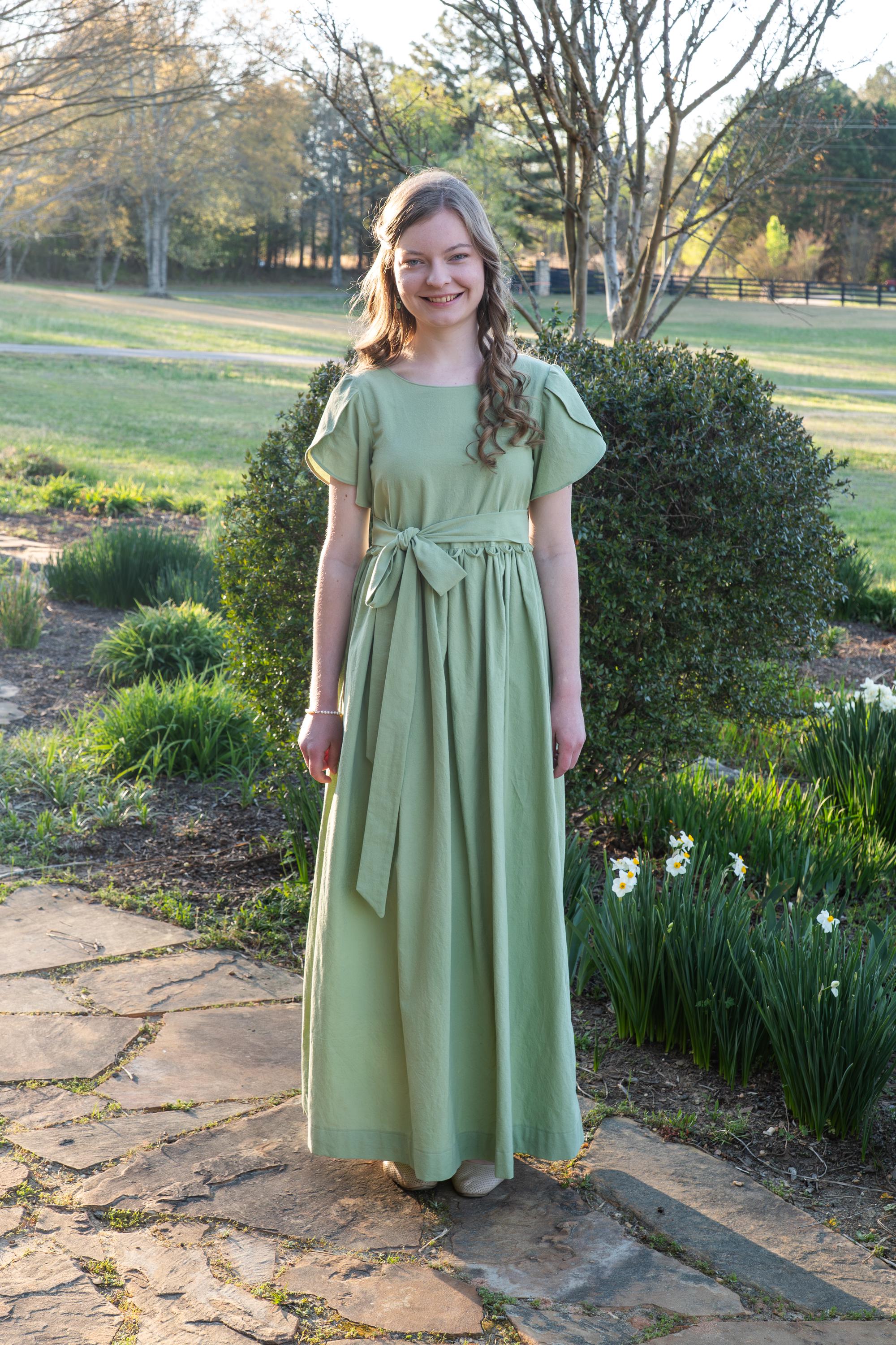 Green Blouson Dress - Etsy