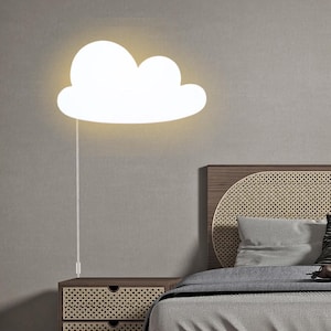 Baby room cloud lamp, bedside cloud LED lamp, toddlers room night light, kids room cloud wall lamp, LED nursery light, unique baby lamp