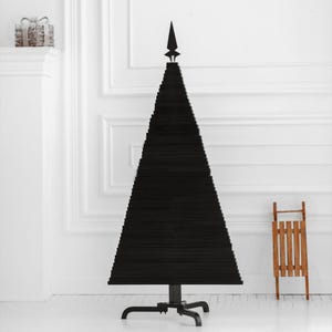 Wooden Christmas tree, fake spiral xmas tree, large black pallet Christmas tree, faux indoor home tree, special Christmas gift idea