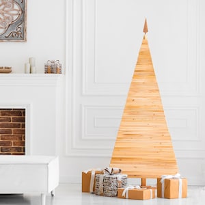Árvore de Natal grande bege, árvore de Natal alternativa artificial, árvore de Natal de paletes moderna, árvore de Ano Novo feita à mão, presente especial de árvore de Natal